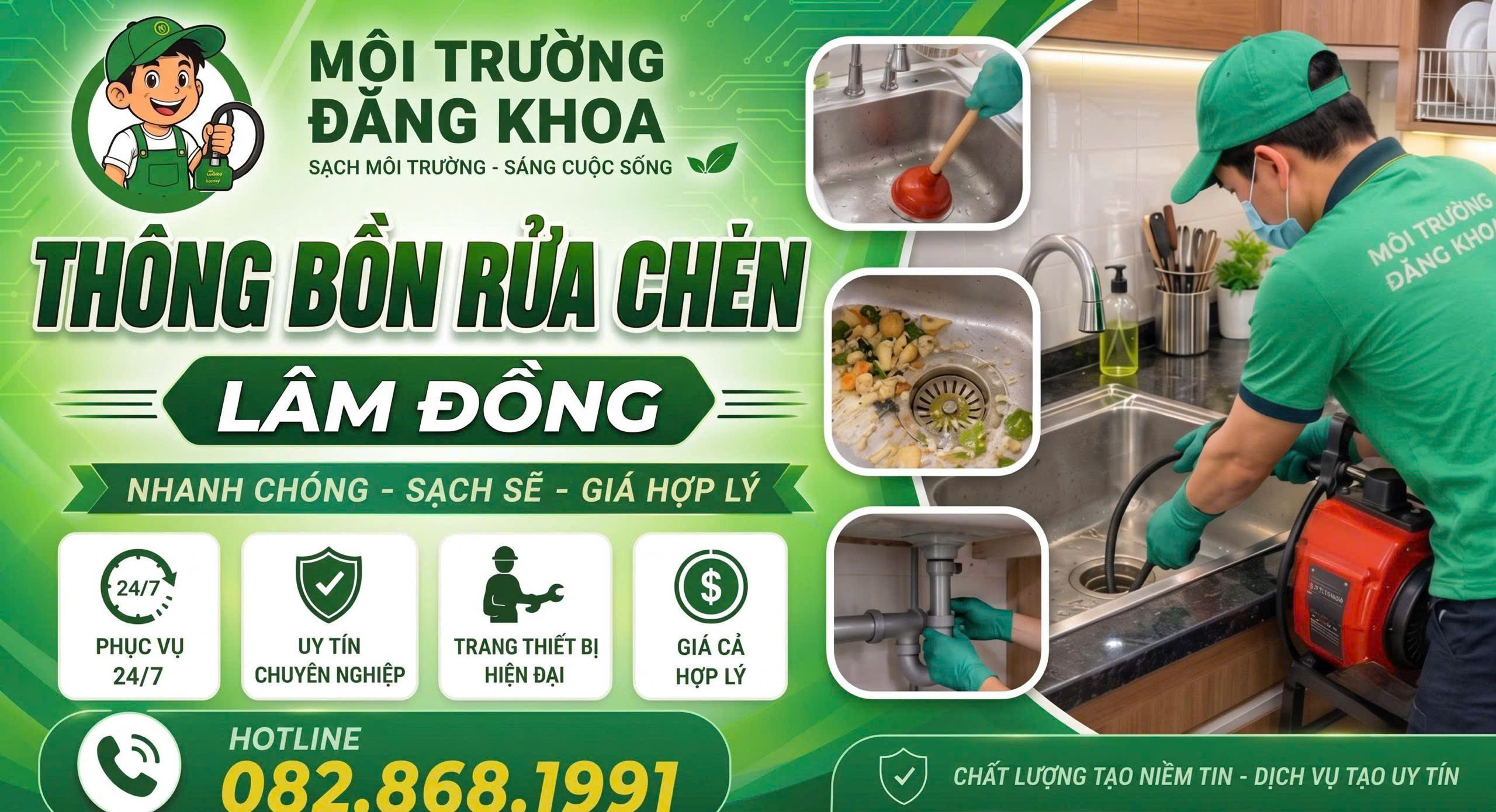 Thông Bồn Rửa Chén Tại Lâm Đồng